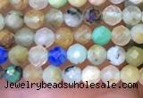 CTG1081 15.5 inches 2mm faceted round tiny chrysocolla beads