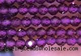 CTG1083 15.5 inches 2mm faceted round tiny purple garnet beads