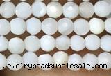 CTG1088 15.5 inches 2mm faceted round tiny mother of pearl beads