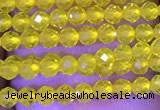 CTG1093 15.5 inches 2mm faceted round tiny quartz glass beads