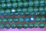 CTG1097 15.5 inches 2mm faceted round tiny quartz glass beads