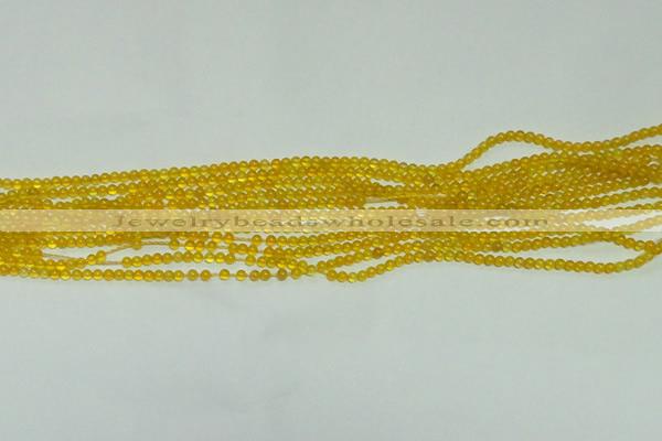 CTG111 15.5 inches 2mm round tiny yellow agate beads wholesale