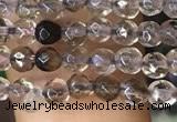 CTG1127 15.5 inches 3mm faceted round tiny smoky quartz beads