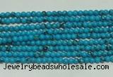 CTG114 15.5 inches 2mm round tiny blue turquoise beads wholesale