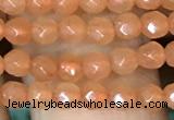 CTG1151 15.5 inches 3mm faceted round tiny red aventurine beads