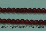 CTG12 15.5 inch 3mm round A grade tiny red agate beads wholesale