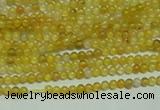 CTG121 15.5 inches 2mm round tiny yellow agate beads wholesale