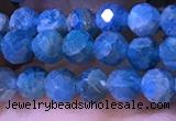 CTG1215 15.5 inches 4mm faceted round tiny apatite gemstone beads