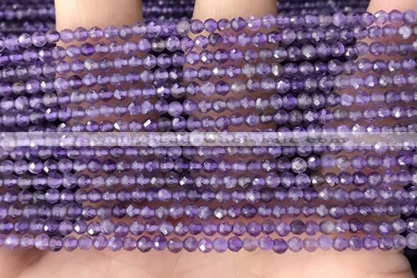 CTG1341 15.5 inches 2mm faceted round amethyst gemstone beads