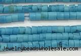 CTG1372 15.5 inches 1.5*2mm heishi tiny blue turquoise beads