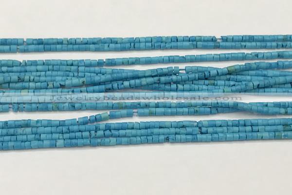 CTG1372 15.5 inches 1.5*2mm heishi tiny blue turquoise beads