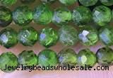 CTG1382 15.5 inches 3mm faceted round tiny diopside quartz beads