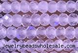 CTG1395 15.5 inches 2*3mm faceted rondelle tiny white moonstone beads