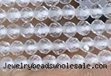 CTG1400 15.5 inches 2mm faceted round white crystal beads wholesale