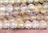 CTG1405 15.5 inches 2mm faceted round golden rutilated quartz beads