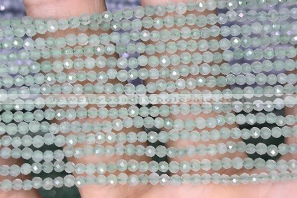 CTG1410 15.5 inches 2mm faceted round prehnite beads wholesale