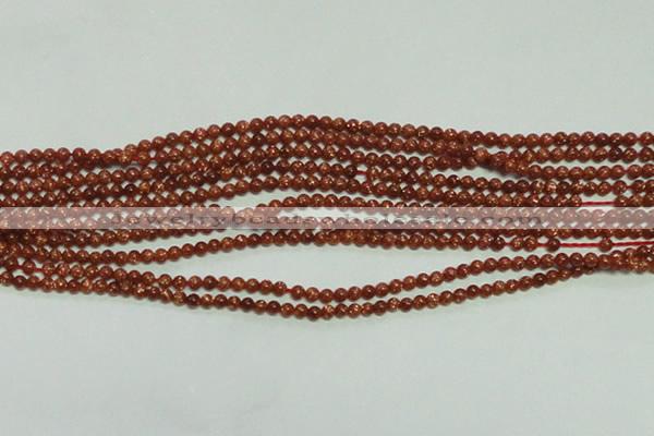 CTG142 15.5 inches 3mm round tiny goldstone beads wholesale