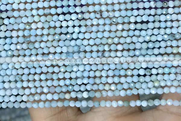 CTG1421 15.5 inches 2mm faceted round larimar beads wholesale