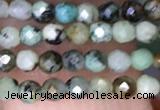 CTG1425 15.5 inches 2mm faceted round African turquoise beads