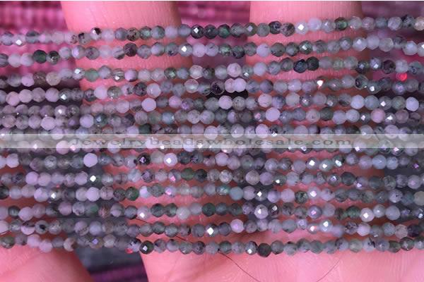 CTG1426 15.5 inches 2mm faceted round emerald gemstone beads