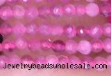 CTG1435 15.5 inches 2mm faceted round pink tourmaline beads