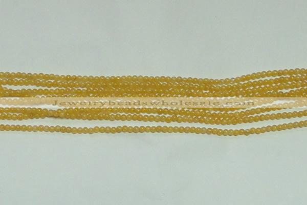 CTG148 15.5 inches 3mm round tiny yellow jade beads wholesale