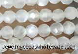 CTG1480 15.5 inches 3mm faceted round white moonstone beads