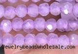 CTG1485 15.5 inches 3mm faceted round lavender amethyst beads