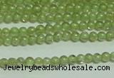 CTG149 15.5 inches 3mm round tiny peridot gemstone beads wholesale