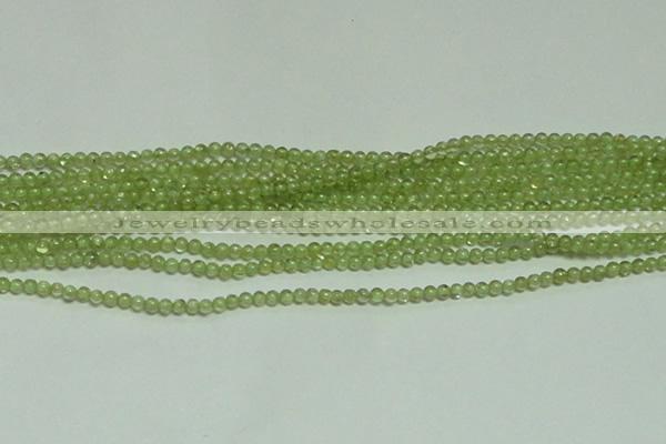 CTG149 15.5 inches 3mm round tiny peridot gemstone beads wholesale