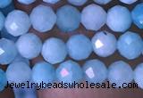 CTG1495 15.5 inches 3mm faceted round amazonite beads wholesale