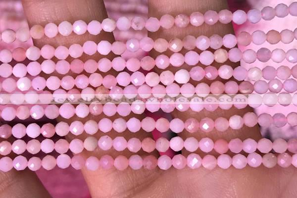 CTG1513 15.5 inches 3mm faceted round pink opal beads wholesale