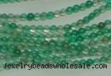 CTG152 15.5 inches 3mm round tiny green agate beads wholesale