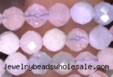 CTG1606 15.5 inches 4mm faceted round tiny morganite beads