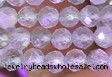 CTG1607 15.5 inches 4mm faceted round tiny prehnite beads