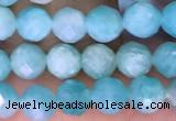 CTG1610 15.5 inches 5mm faceted round tiny amazonite beads