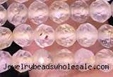 CTG1629 15.5 inches 5mm faceted round tiny golden rutilated quartz beads