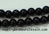 CTG18 15.5 inches 3mm round A grade tiny black agate beads