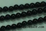 CTG19 15.5 inches 3mm round B grade tiny black agate beads