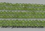 CTG206 15.5 inches 3mm faceted round tiny prehnite gemstone beads