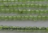 CTG210 15.5 inches 2mm faceted round tiny olive quartz beads