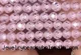 CTG2101 15 inches 2mm faceted round tiny quartz glass beads