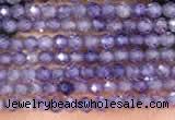 CTG2104 15 inches 2mm faceted round tiny quartz glass beads