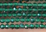 CTG2111 15 inches 2mm faceted round tiny quartz glass beads