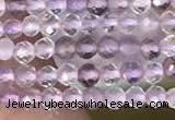 CTG2127 15 inches 2mm,3mm faceted round purple fluorite gemstone beads