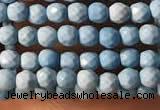 CTG2150 15 inches 2mm,3mm faceted round synthetic turquoise beads