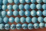 CTG2152 15 inches 2mm,3mm faceted round synthetic turquoise beads