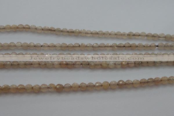 CTG218 15.5 inches 3mm faceted round tiny moonstone beads