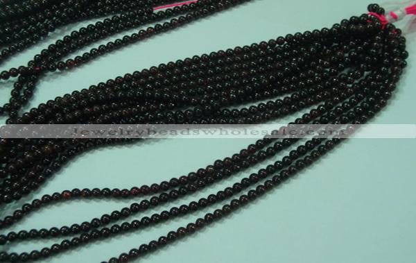 CTG22 15.5 inches 3mm round B grade tiny garnet beads wholesale