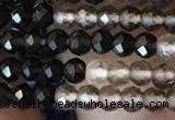 CTG2242 15 inches 2mm faceted round natural smoky quartz beads